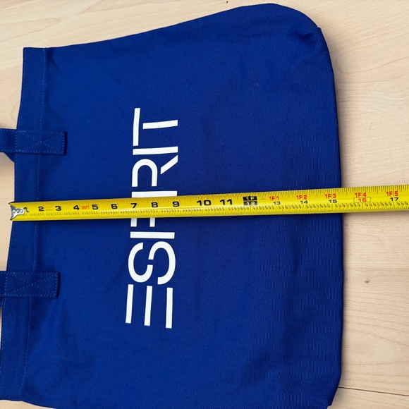 ESPRIT Vintage Throw-back 90's Blue Canvas Tote Authentic NWT - Picture 3 of 6